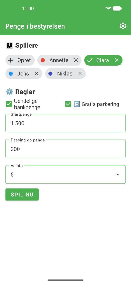 Wähle deine Spieler aus, passe die Spieleinstellungen an und los geht’s!