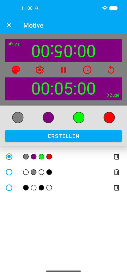 Passe das Design der Schachuhr ganz nach deinen Wünschen an