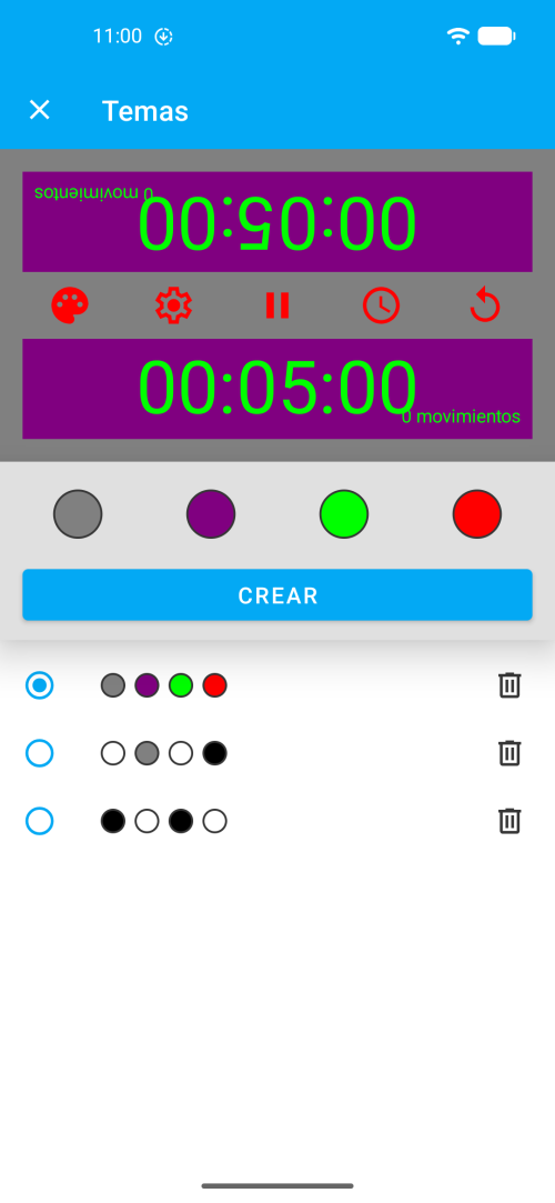 Personaliza el tema del reloj de ajedrez a tu gusto
