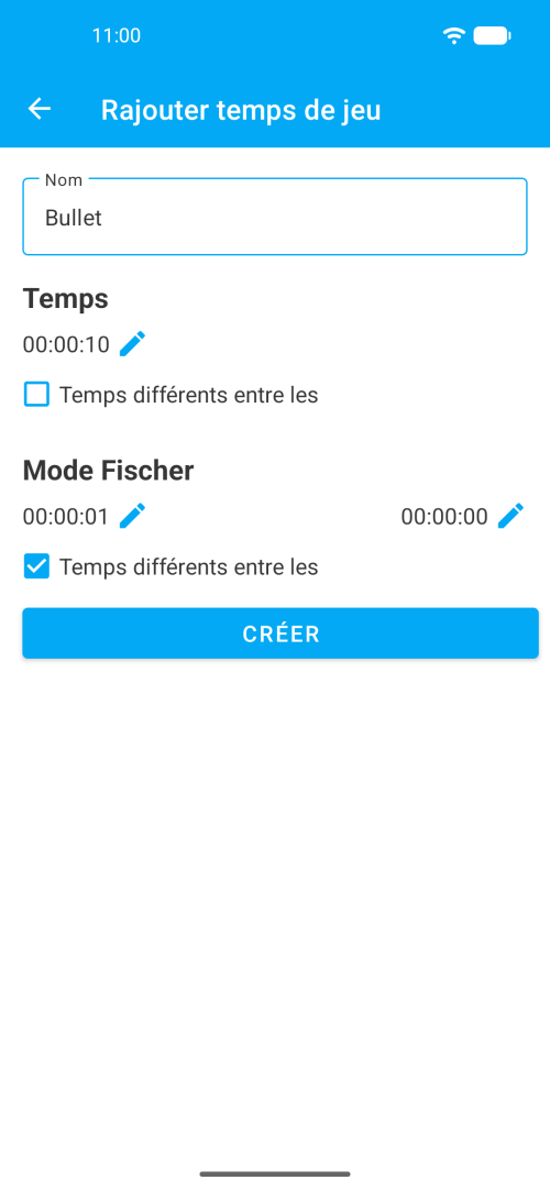 Créez vos propres modes de jeu avec des réglages de temps personnalisés