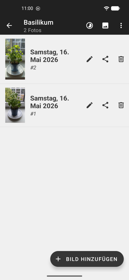 Album mit dem heutigen Foto