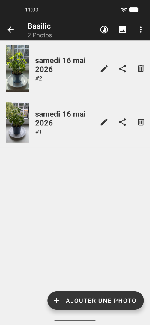 Album contenant la photo du jour