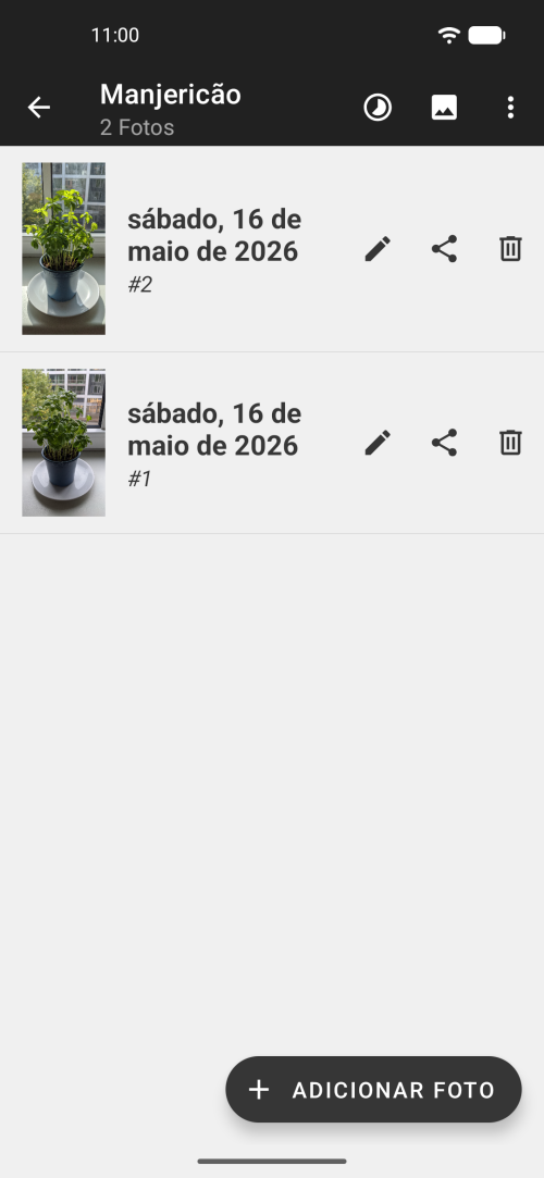 Álbum com a foto de hoje