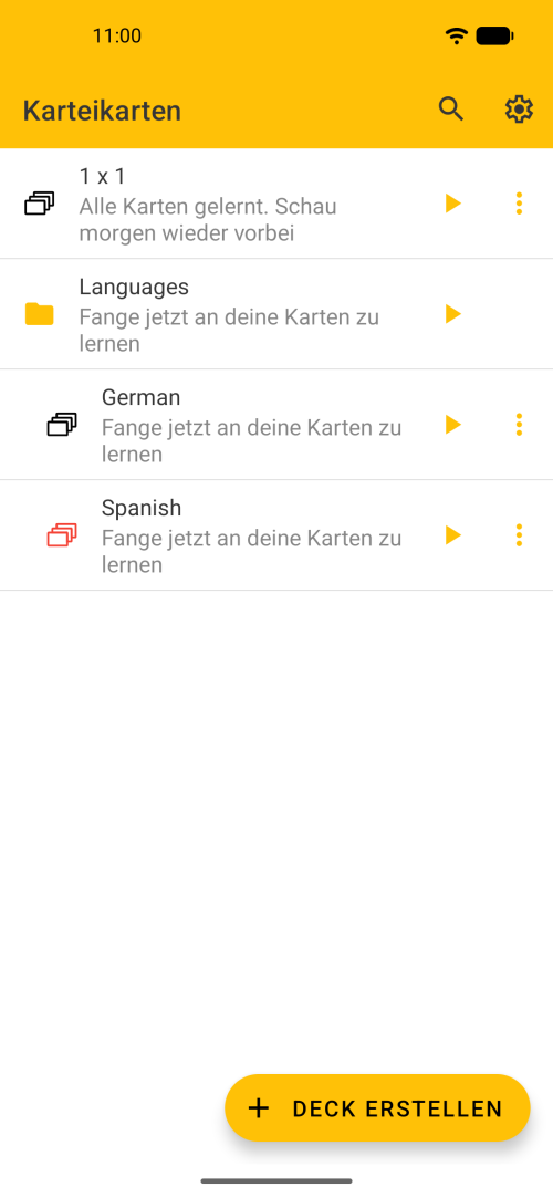 Flashcards erstellen und in Decks organisieren