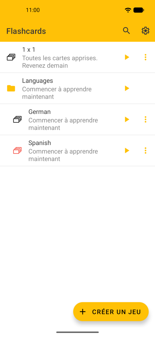 Créez des flashcards et organisez-les en decks