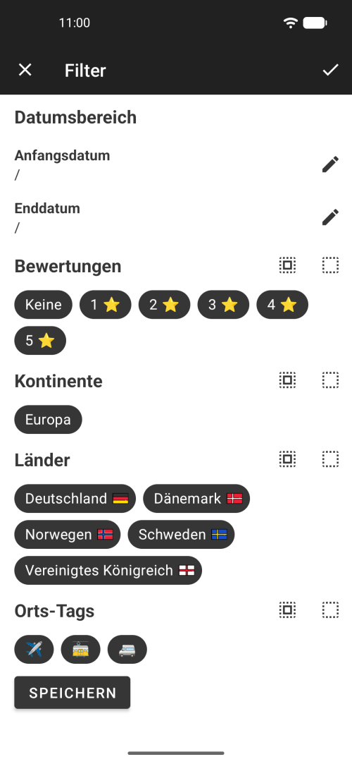 Umfassende Filterfunktionen, um deine Lieblingsorte zu finden
