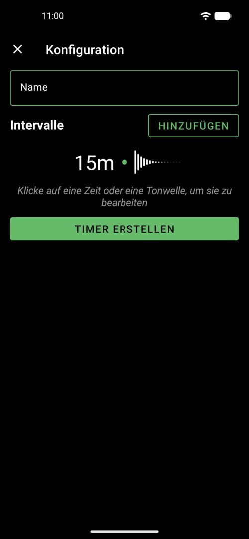 Schnell einen neuen Timer mit eigenem Namen und Intervallen erstellen