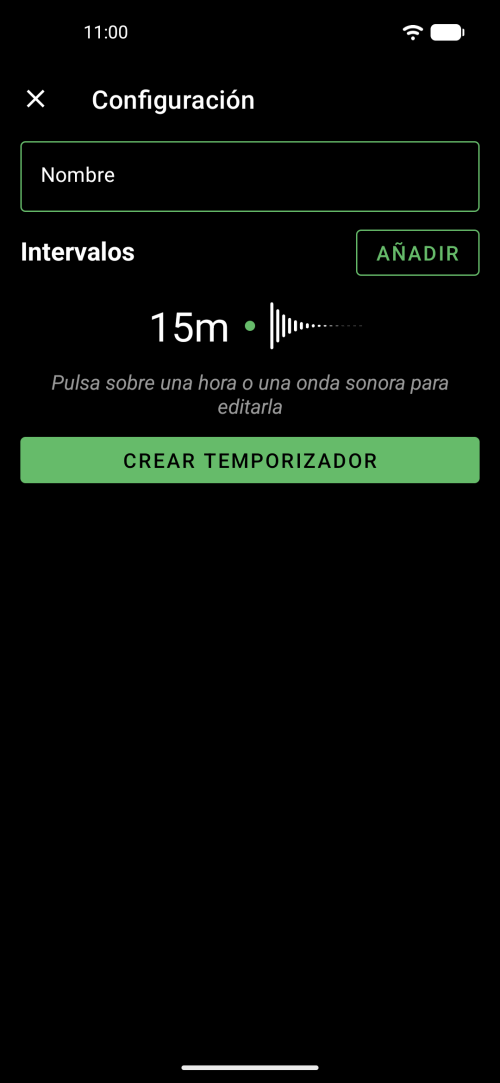 Crea rápidamente un nuevo temporizador con nombre e intervalos personalizados